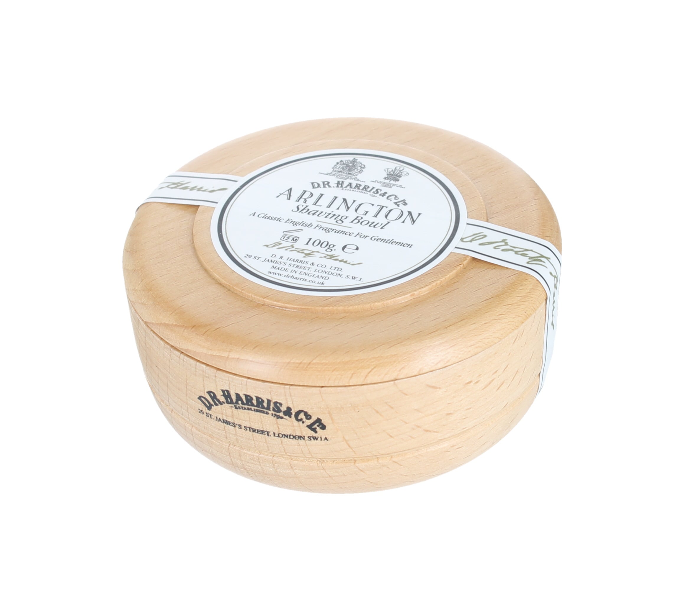 D.R. Harris Arlington Shaving Soap Bowl, Beechwood